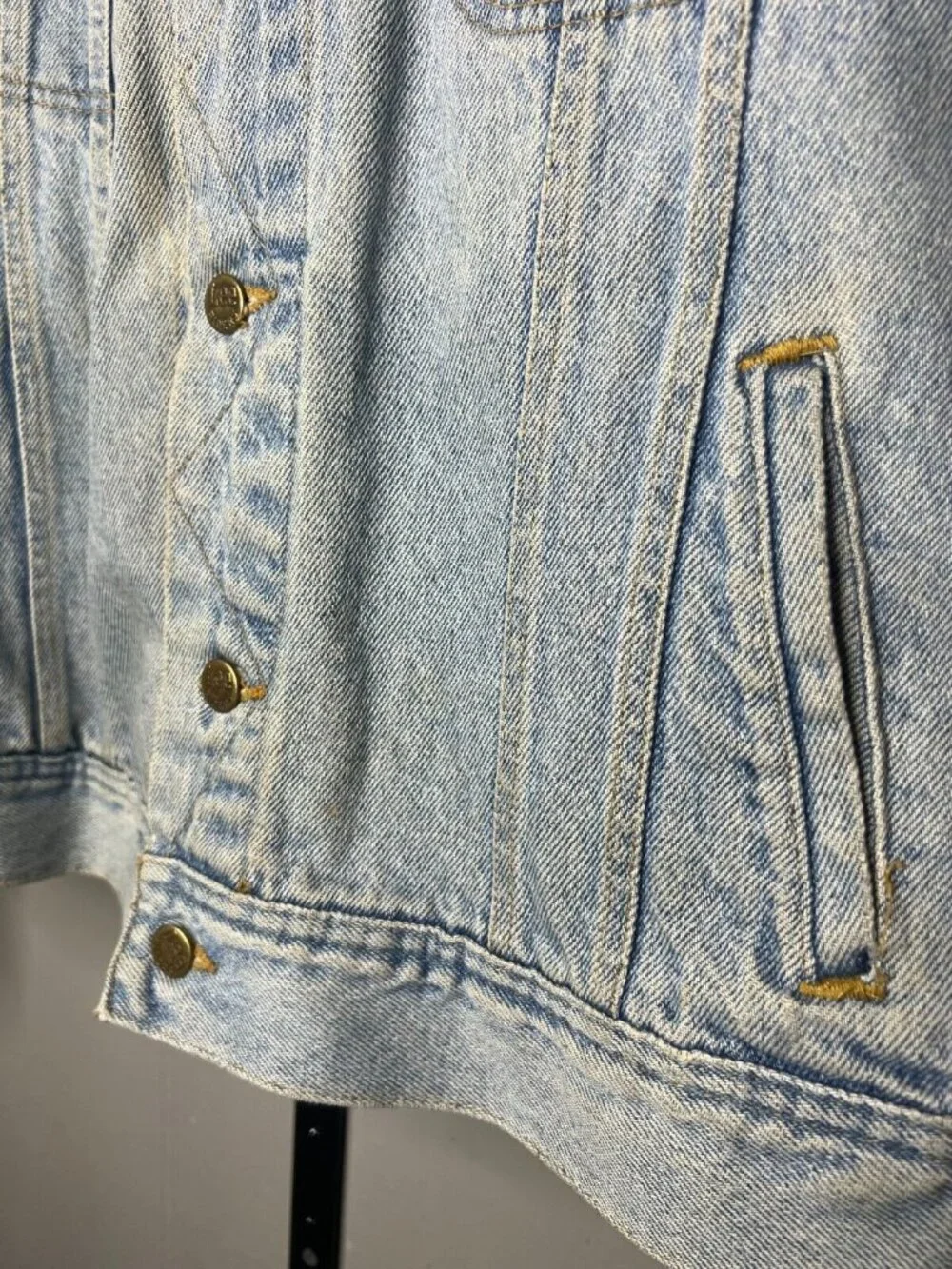 Vintage 70s LEE M.R Riders Jacket PATD-153438 USA Light-Wash denim sz XL